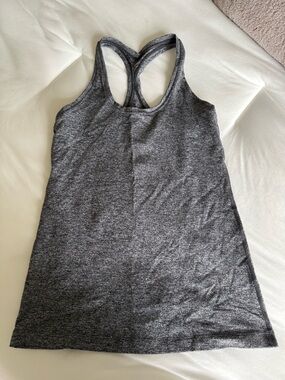 Lululemon- Gray Racerback Athletic Tank Top